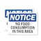 Signmission No Food Consumption In This Area, 10 in W x Rectangle, Vinyl Decal OS-2PACK-NS-D-710-L-14561 - alternate 1